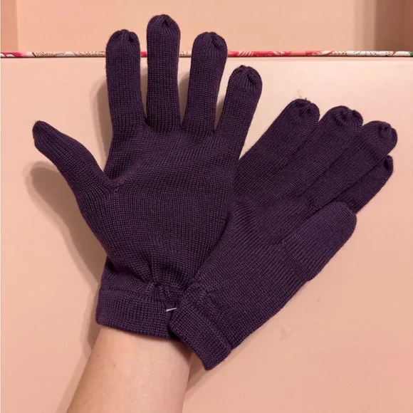 Lafayette 148 NY Wool Purple Gloves - Picture 2 of 8